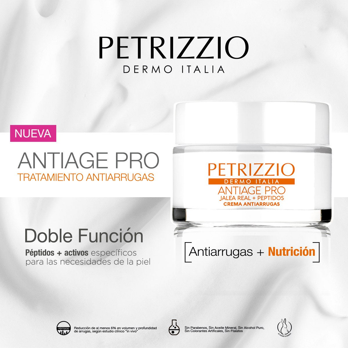 Set Crema Antiage Pro Jalea Real Péptidos + Roller