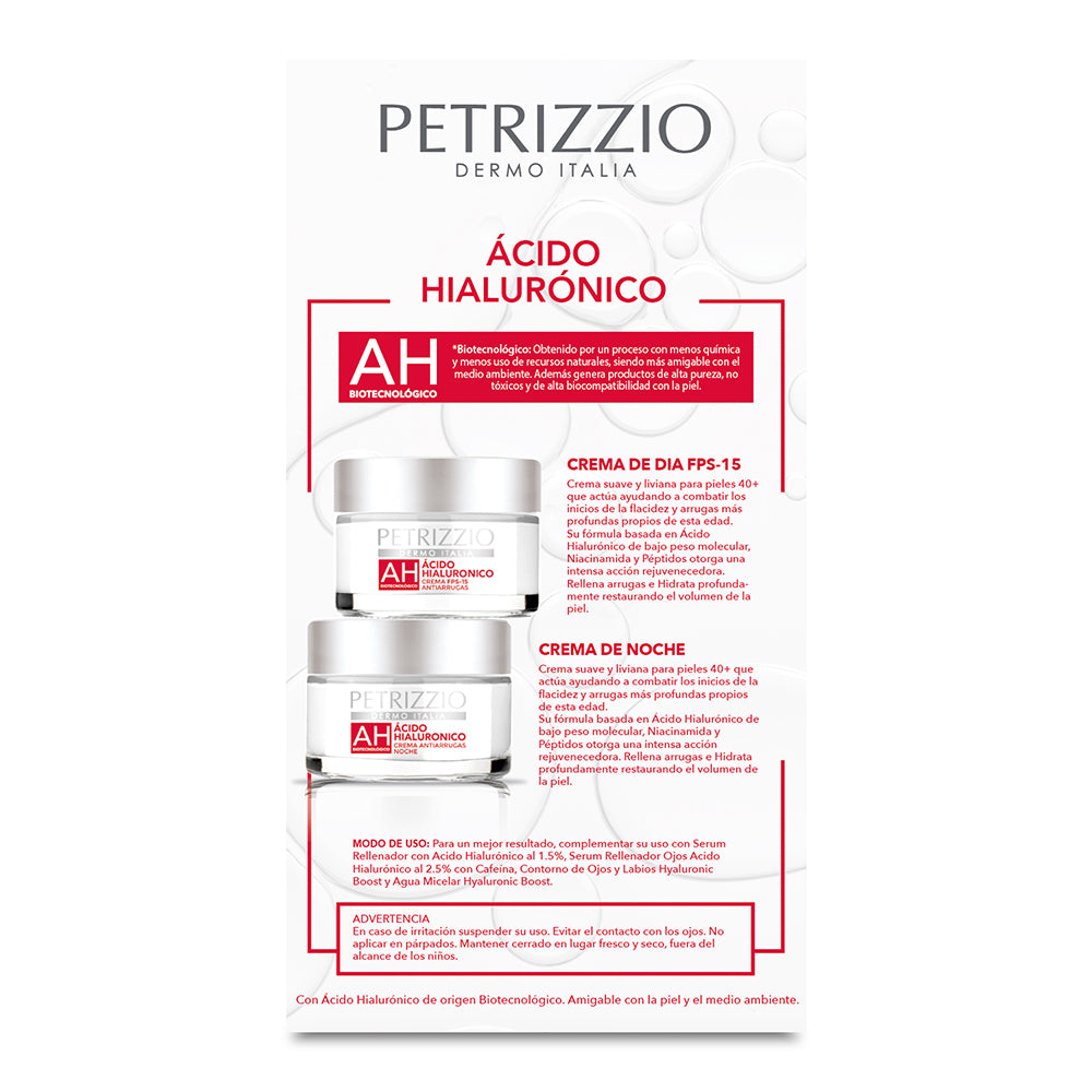 Set de Cremas Antiarrugas Día + Noche Ácido Hialurónico