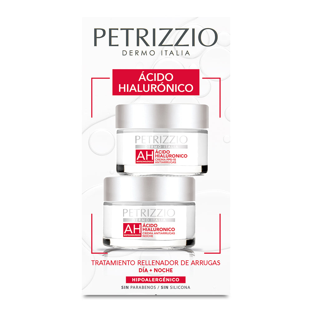 Set de Cremas Antiarrugas Día + Noche Ácido Hialurónico