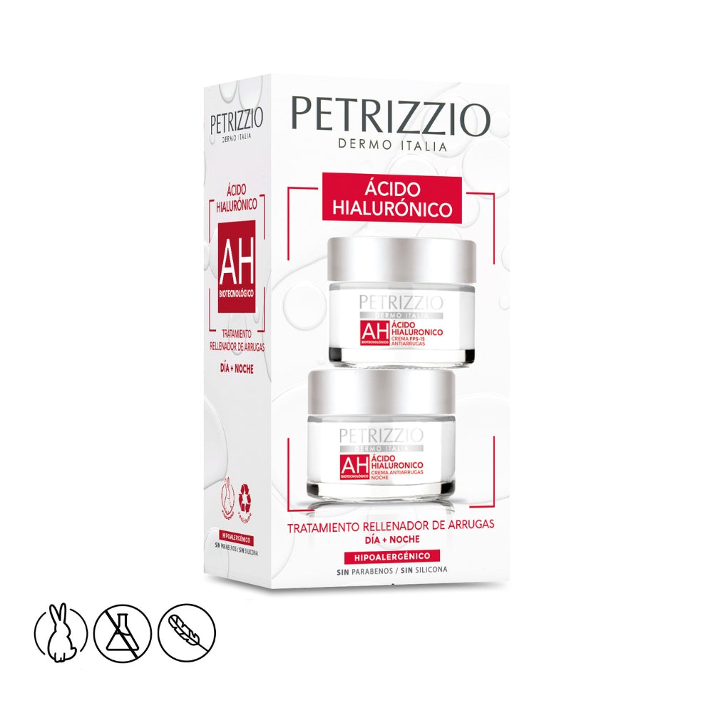 Set de Cremas Antiarrugas Día + Noche Ácido Hialurónico