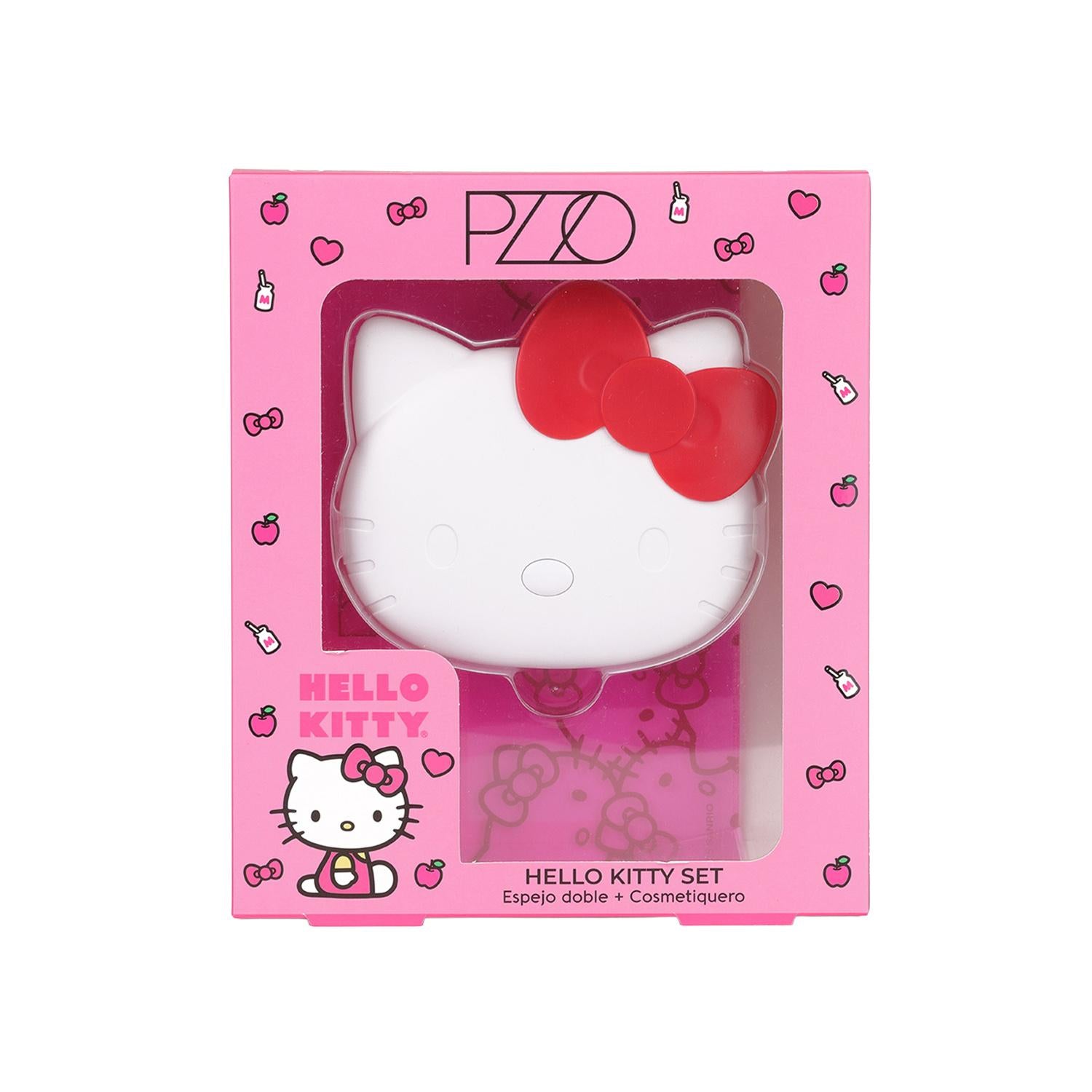 Set Cosmetiquero + Espejo Hello Kitty