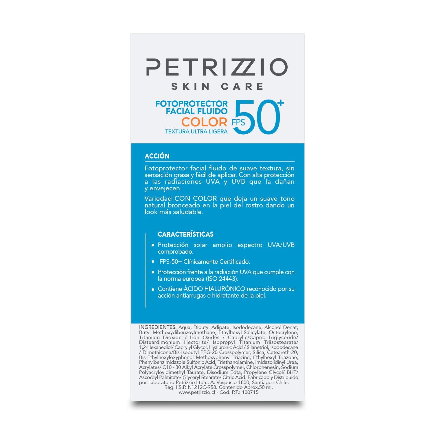 Protector Solar Rostro Invisible Color FPS50