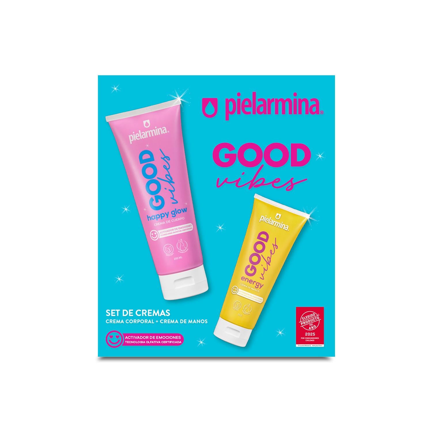 Set Crema Good vibes Happy + Manos Energy