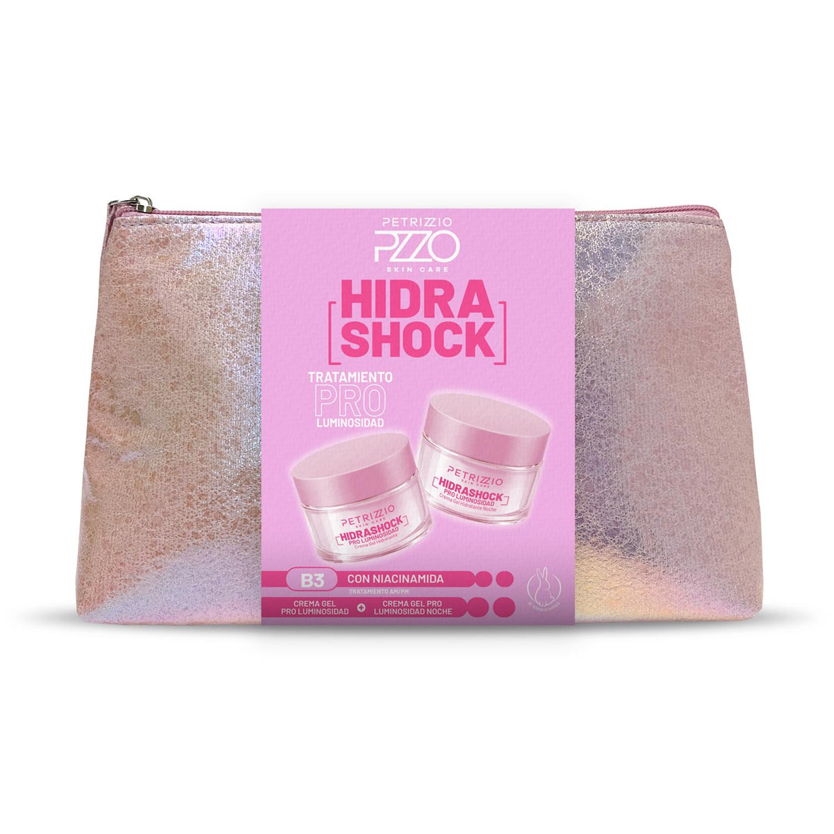 Set Cremas HidraShock Pro Luminosidad Día + Noche + Clutch