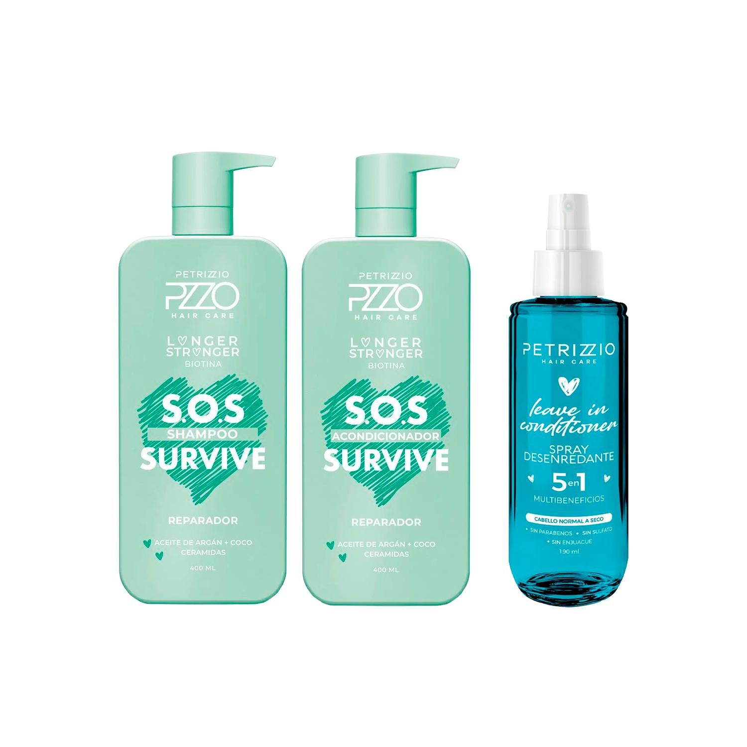 Set Reparador S.O.S Survive + Spray Desenredante
