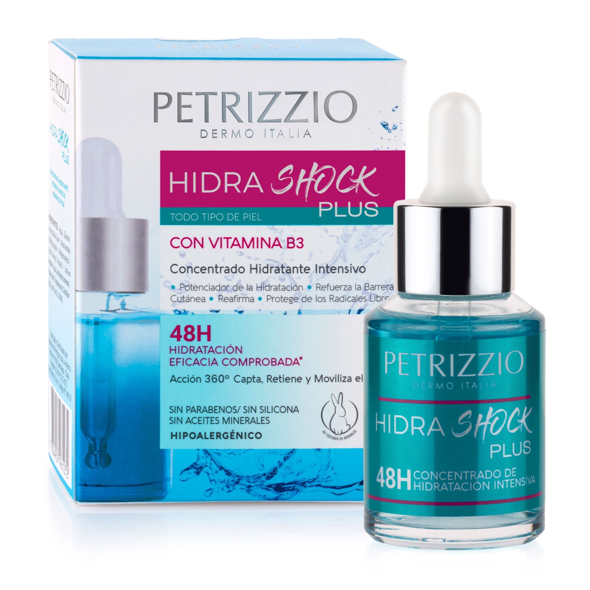 Concentrado en gotas 48H duración Petrizzio Hidrashock Plus 28 ml - Petrizzio