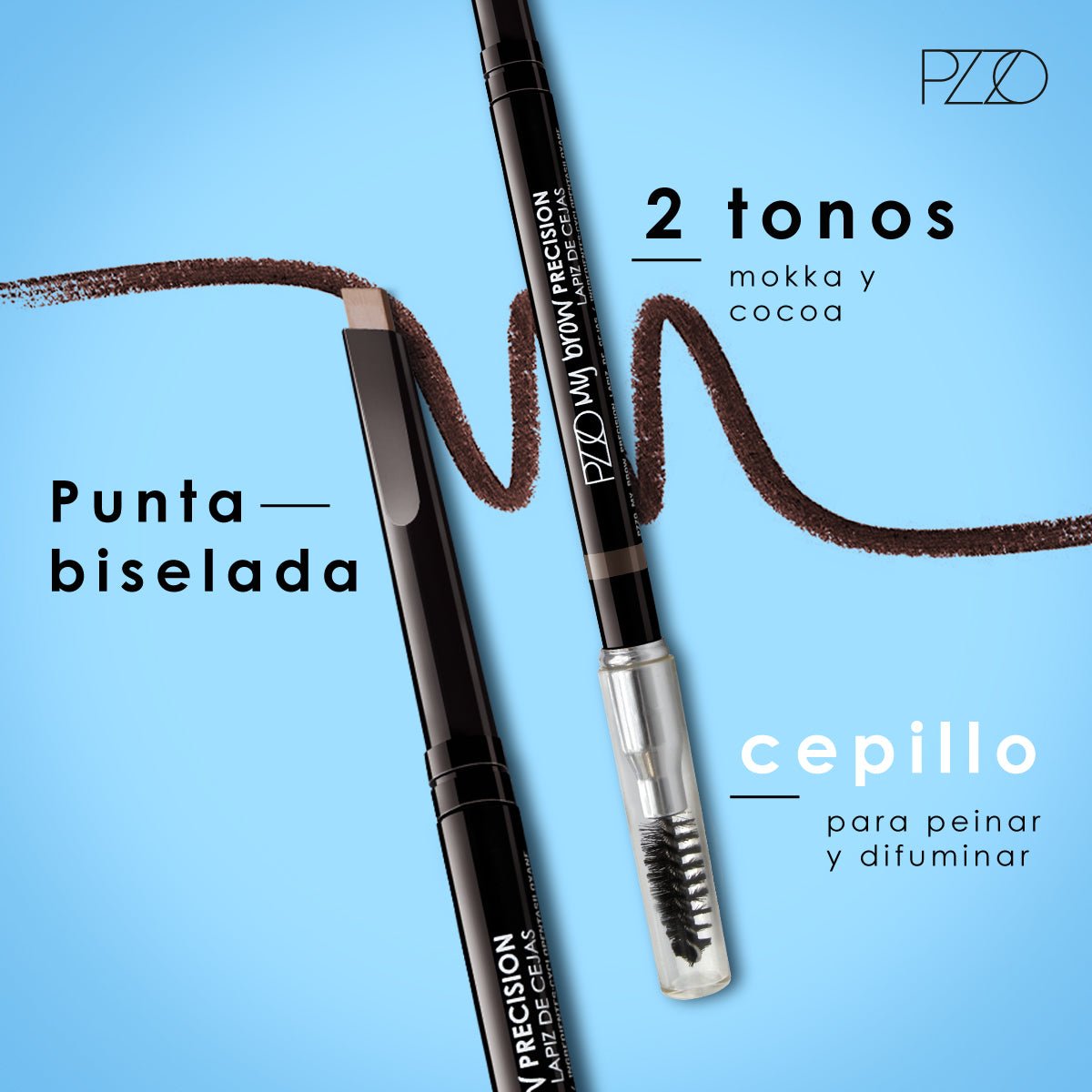 Delineador de Cejas 2 en 1 My Brow Precision PZZO - Petrizzio