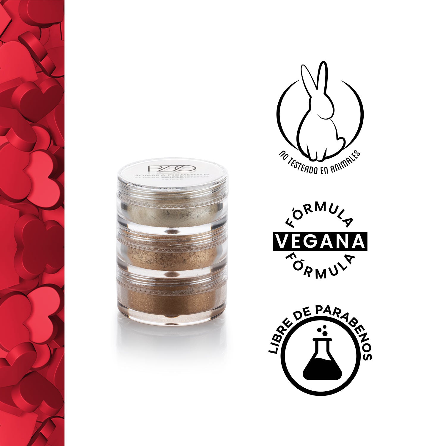 Sombra Pigmento Triple Glitter