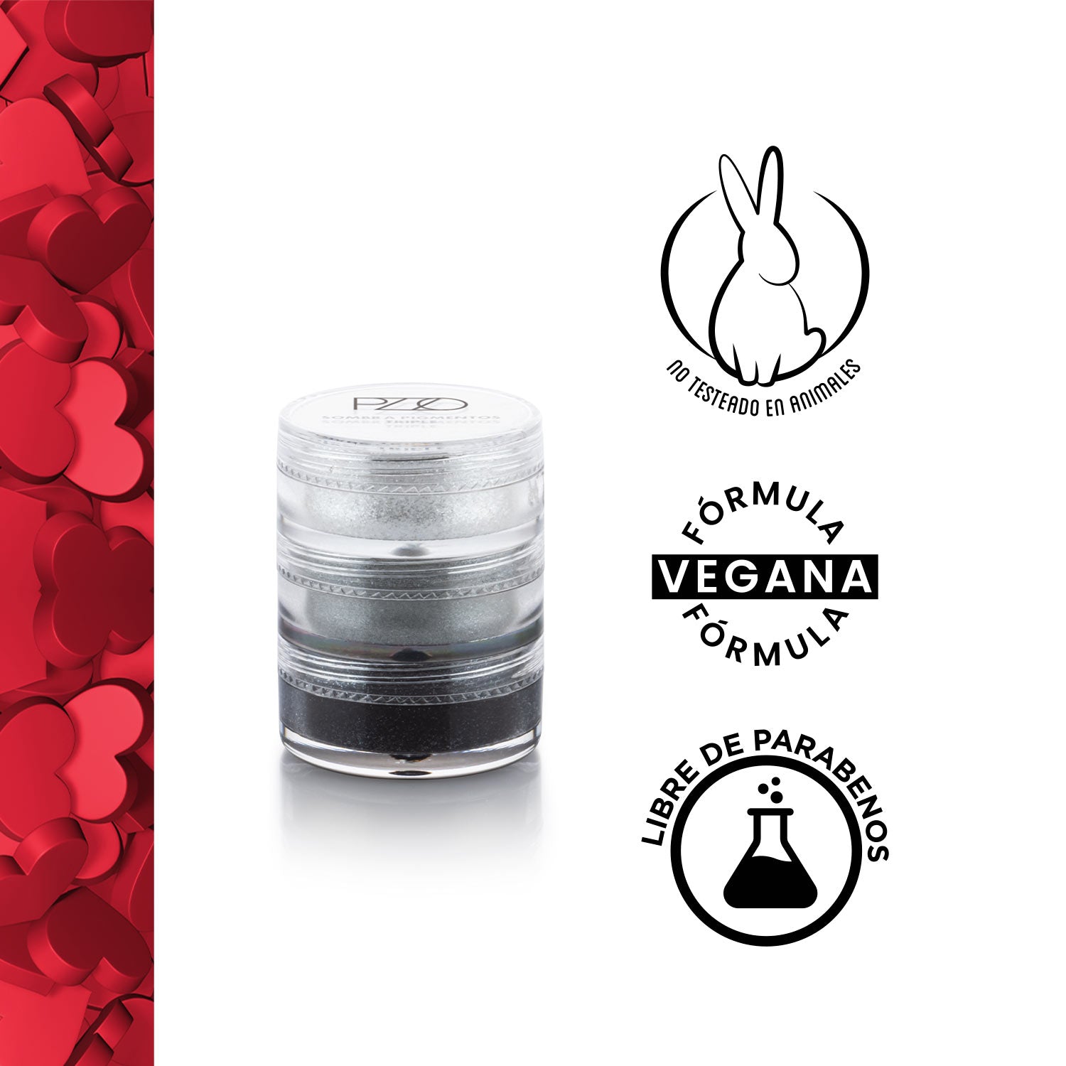 Sombra Pigmento Triple Glitter