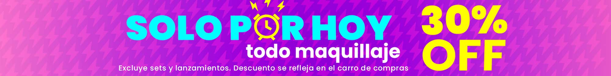 Lunes: ¡30% de dcto en Maquillaje!