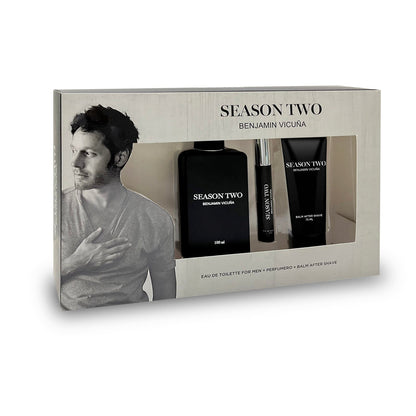 Set Perfume Season Two EDT 100 ml + After Shave + Perfumero Benjamín Vicuña