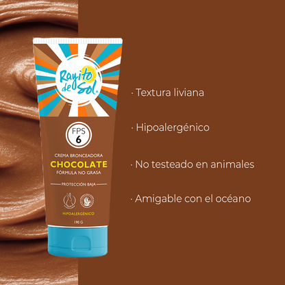 Crema Bronceadora Fps 6 Chocolate