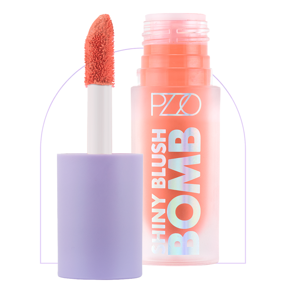 Shiny Blush Bomb Soft Coral Purple Fest