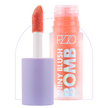 Shiny Blush Bomb Soft Coral Purple Fest