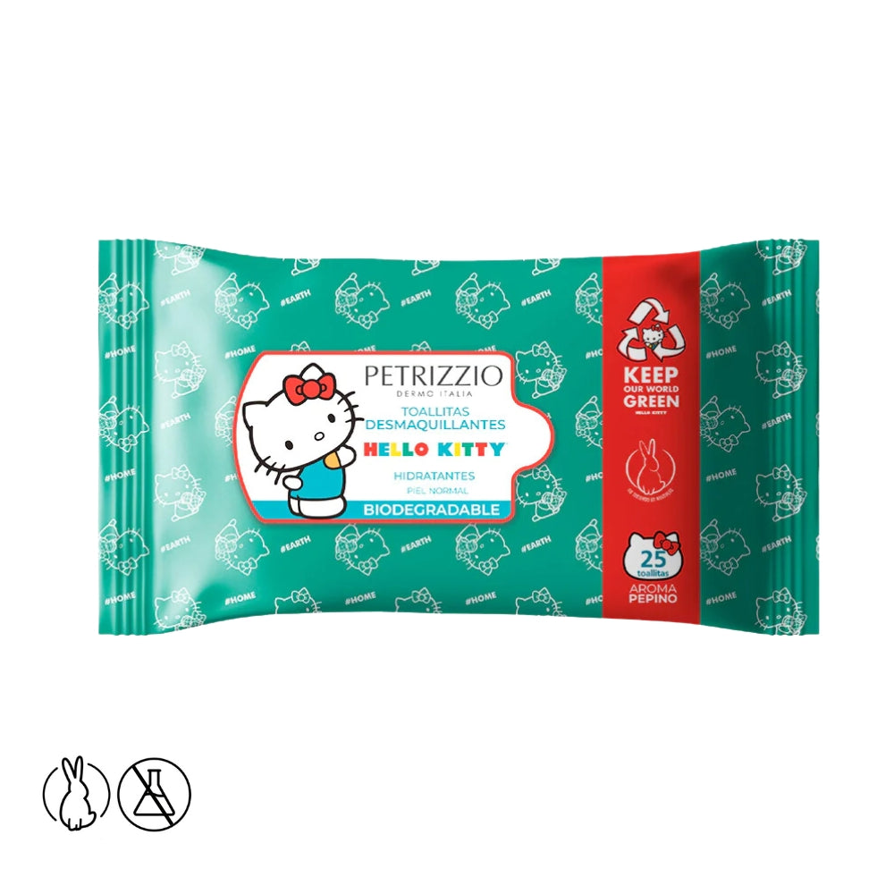 Toallitas Desmaquillantes Biodegradable Pepino Hello Kitty