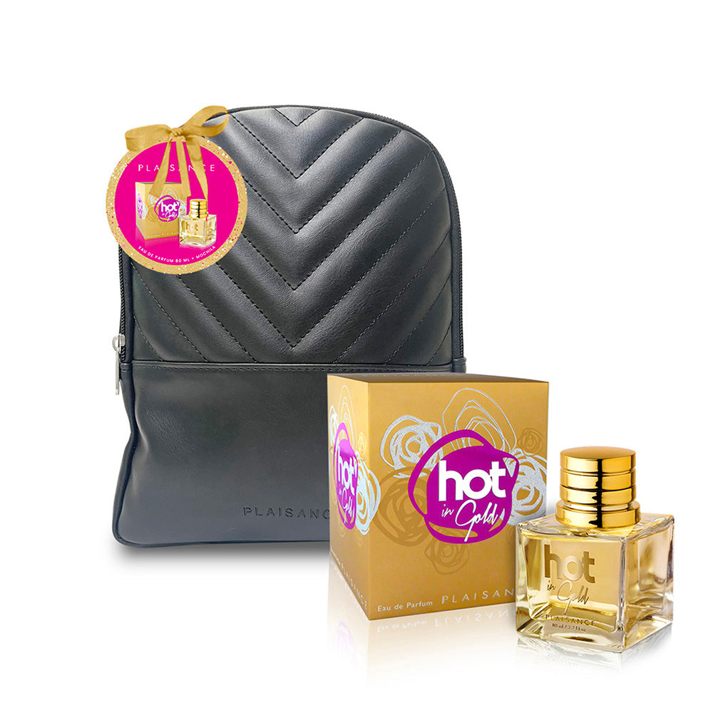 Set Perfume Hot In Gold EDP 80 ml + Mochila