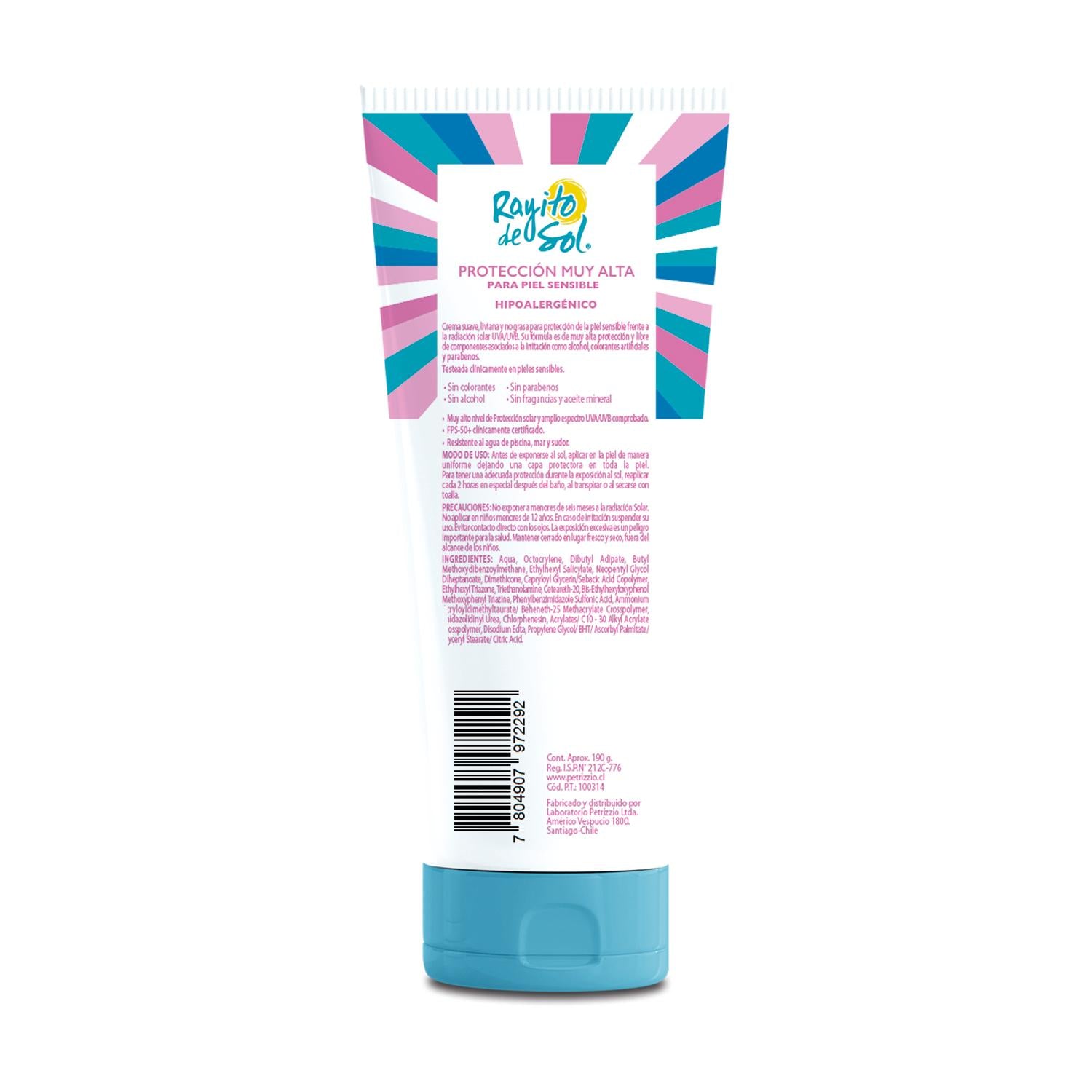 Crema Protectora Ozono Piel Sensible FPS50+