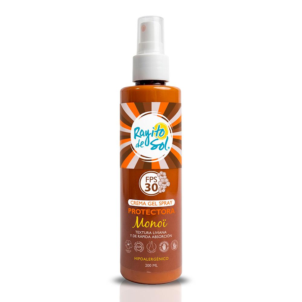 Crema Gel Protectora en Spray Monoï FPS 30