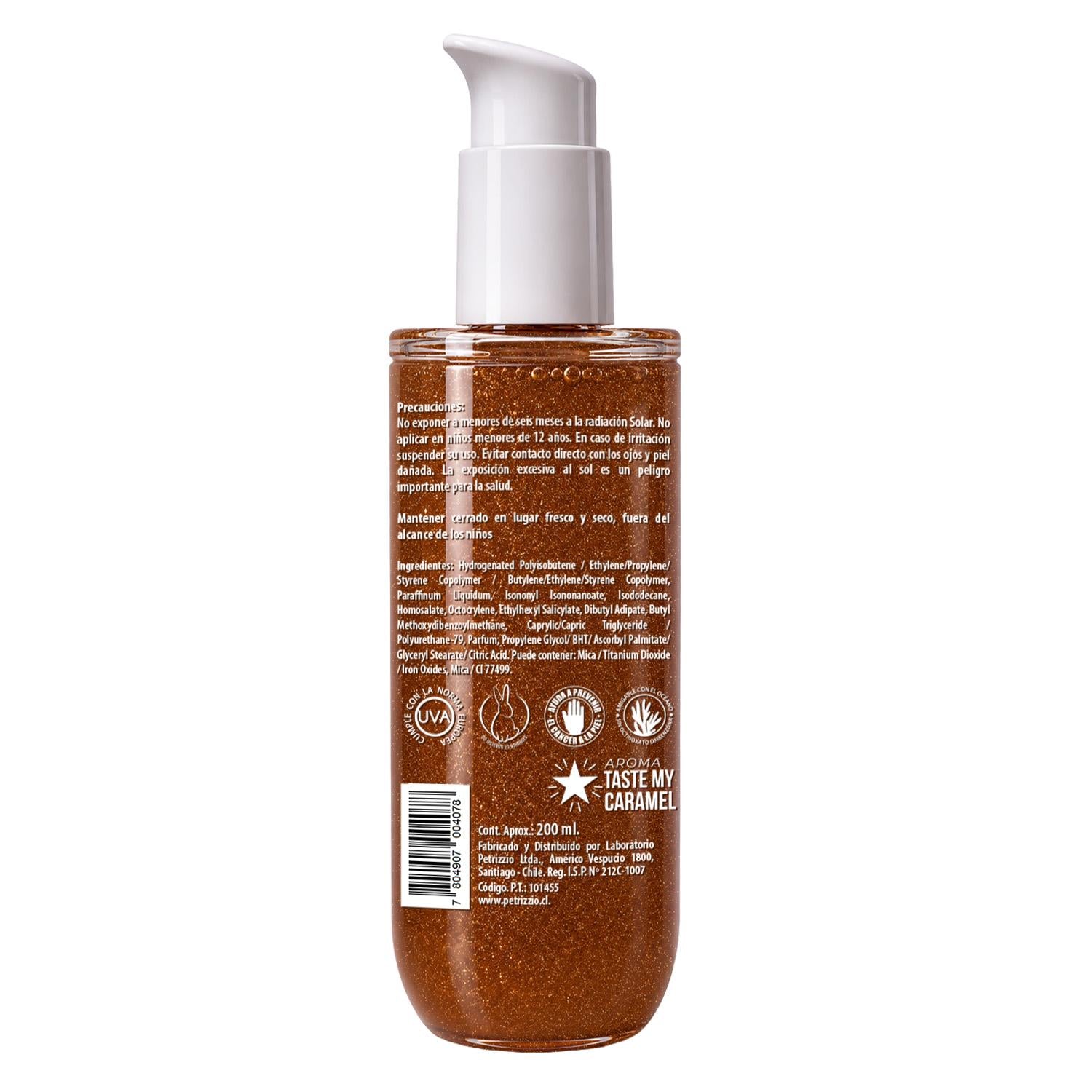 Aceite Corporal Protector Solar Efecto Glow FPS 3