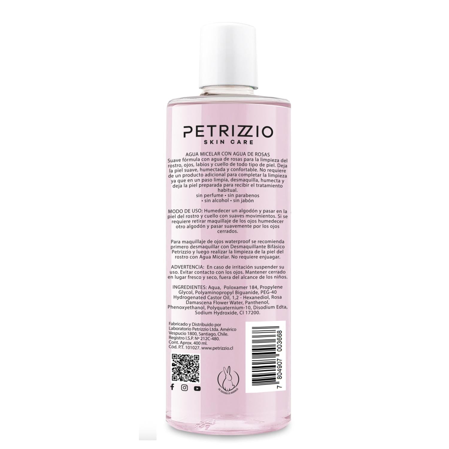 Agua Micelar Rosas Suavizante 400 mL