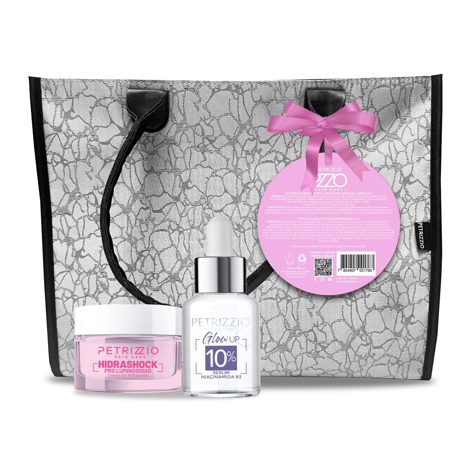 Set de Crema Hidra Shock Pro Luminosidad + Serum + Cartera – Petrizzio