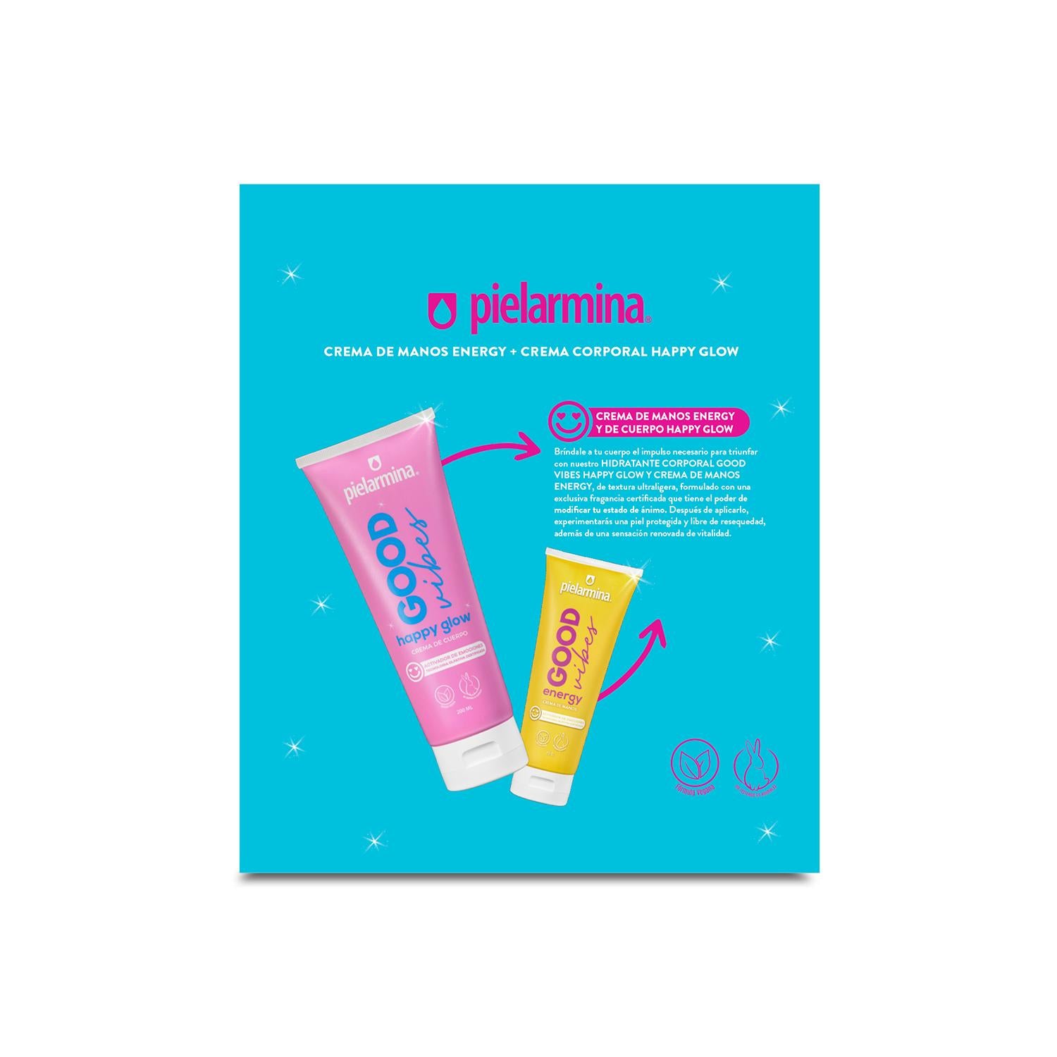 Set Crema Good vibes Happy + Manos Energy