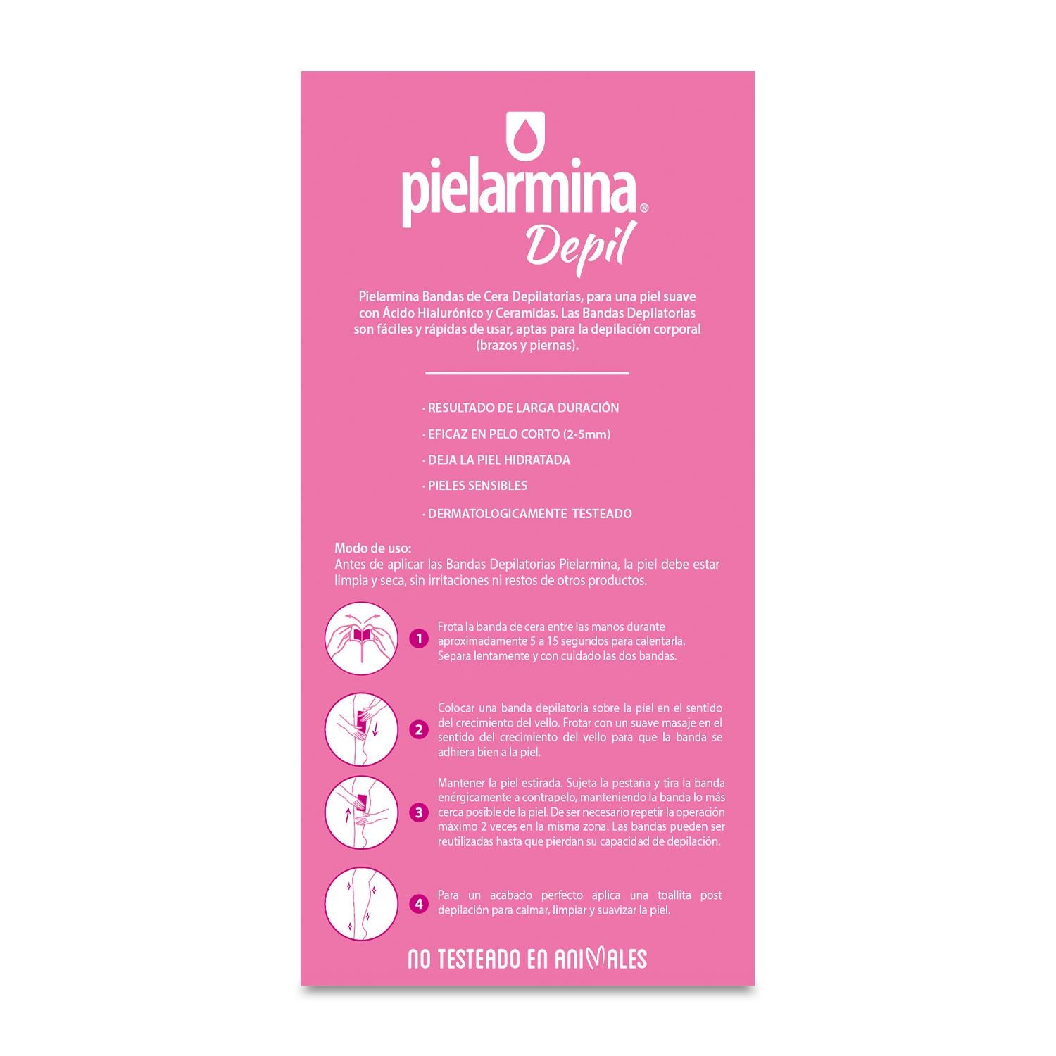 Bandas Depilatorias Corporales AH + Ceramidas Pielarmina Depil