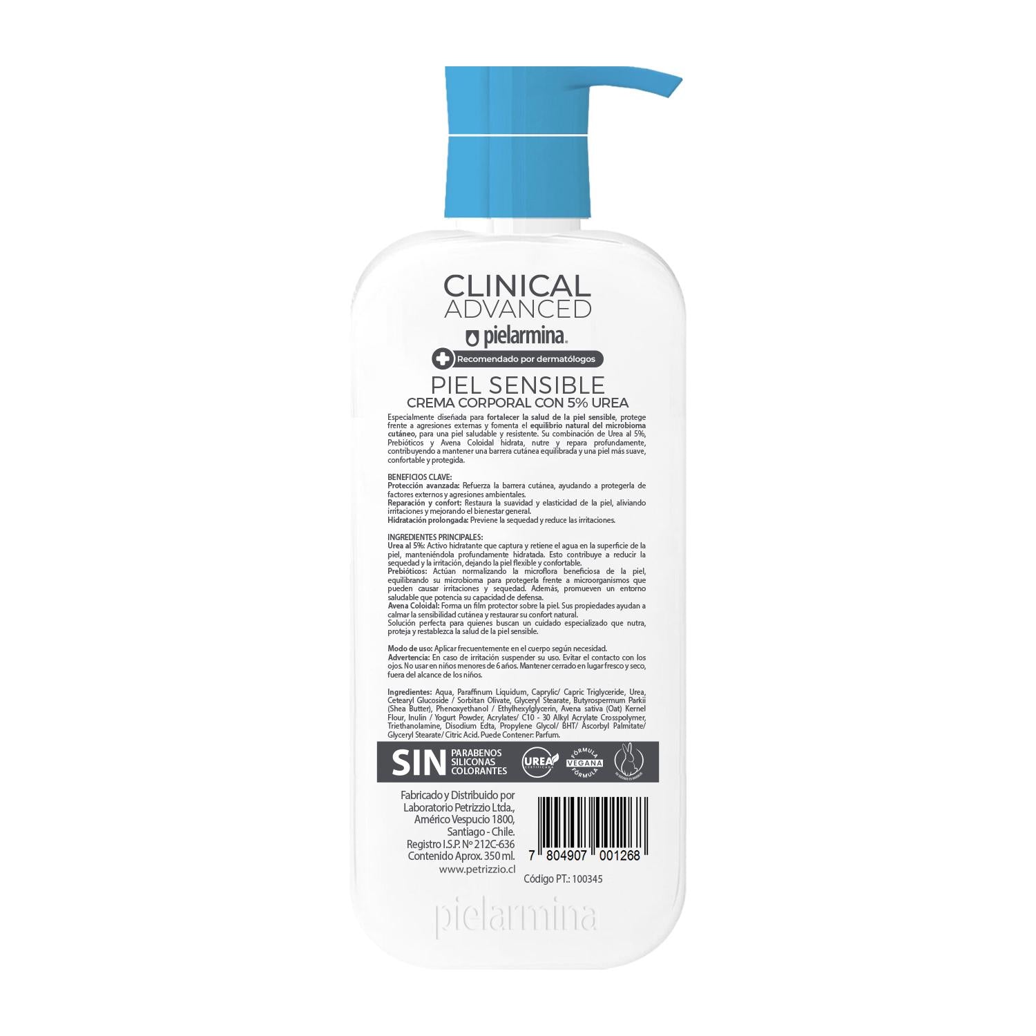Crema Corporal Pielarmina Clinical Advanced Piel Sensible 5% Urea – 350 ml