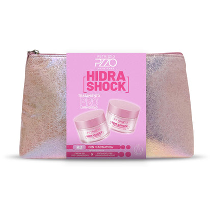 Set Cremas HidraShock Pro Luminosidad Día + Noche + Clutch