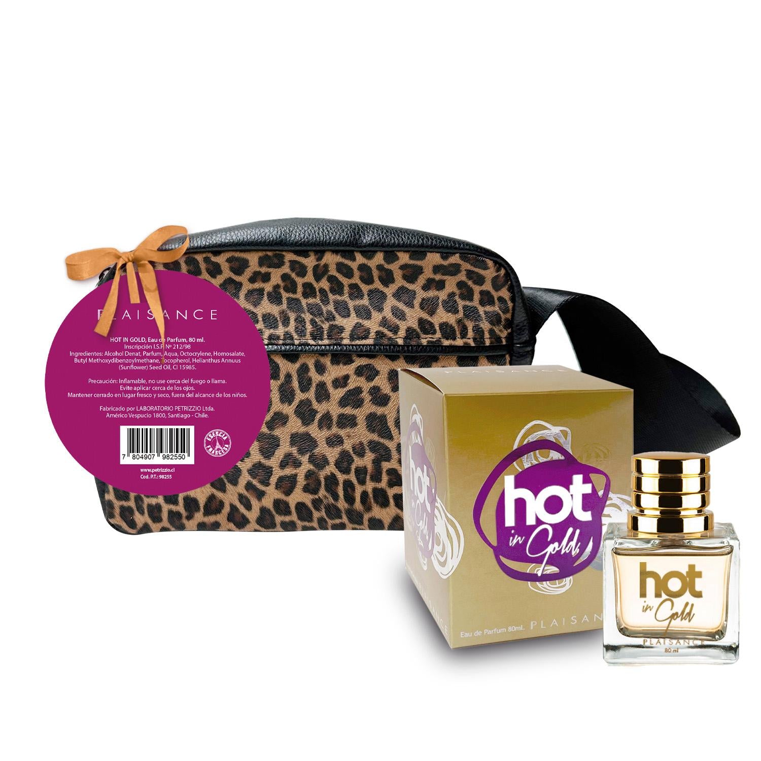 Set Perfume Hot in Gold EDP + Bandolera