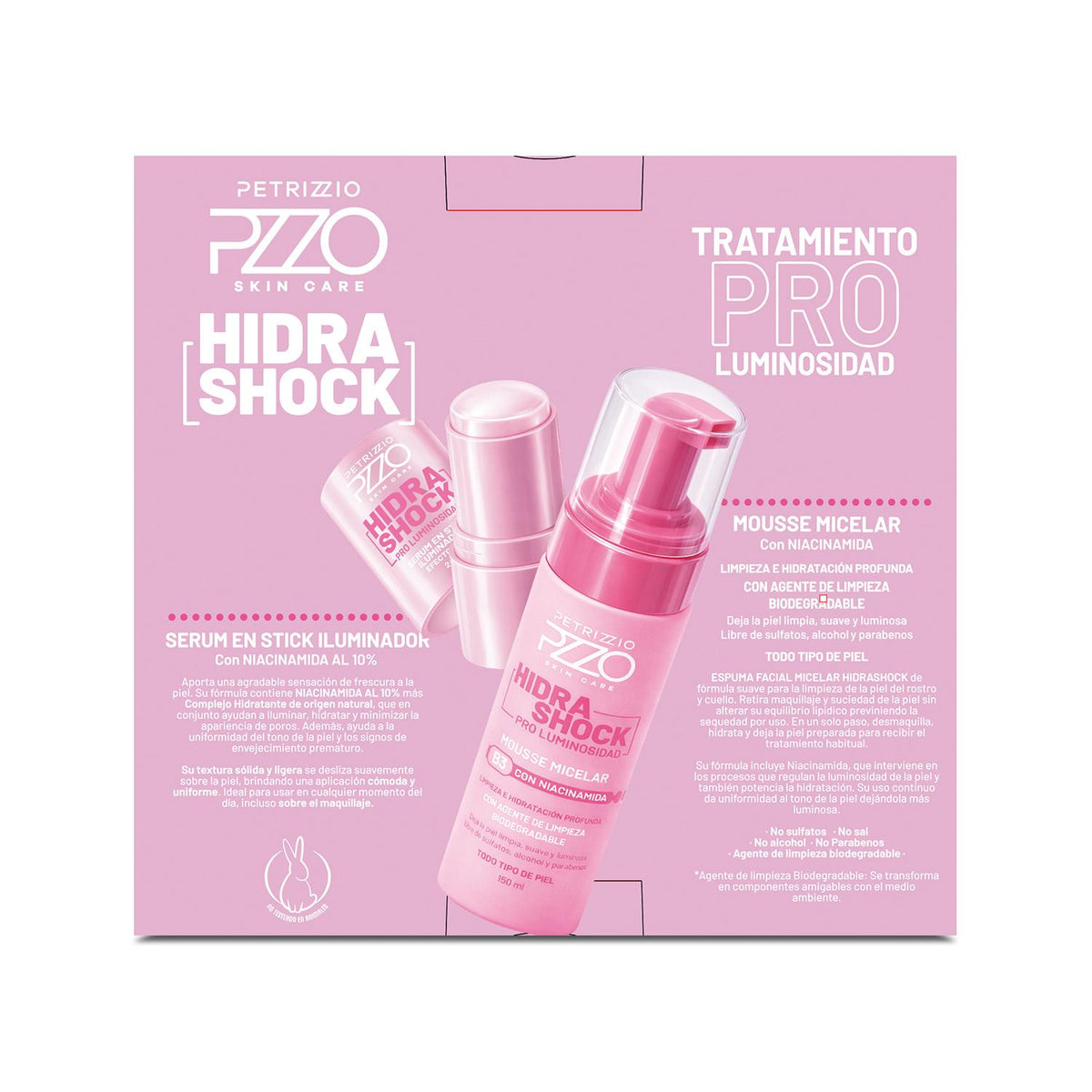 Set Sérum en Stick Iluminador + Mousse Micelar HidraShock Pro Luminosidad