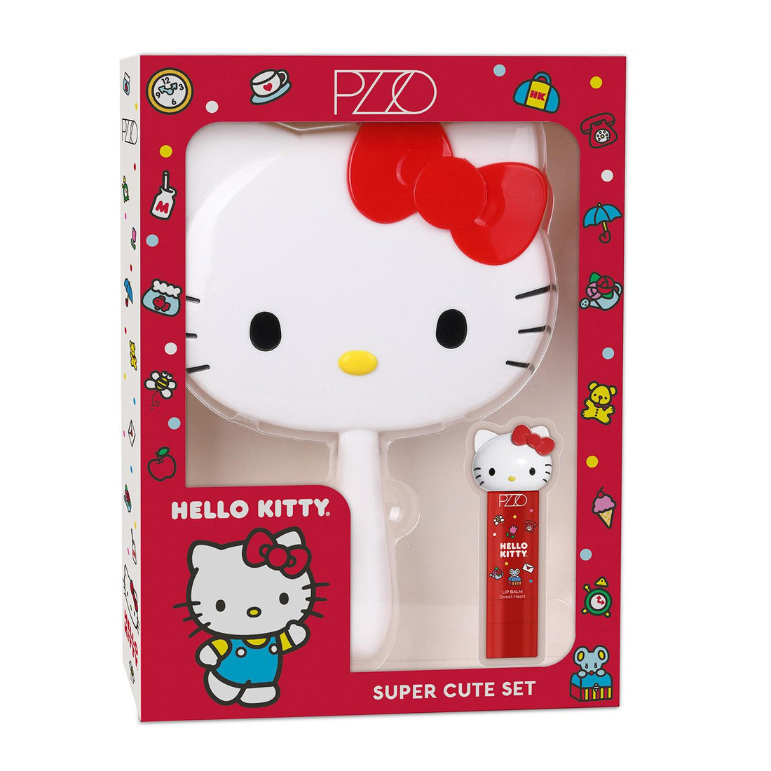 Set Lip Balm + Espejo Hello Kitty