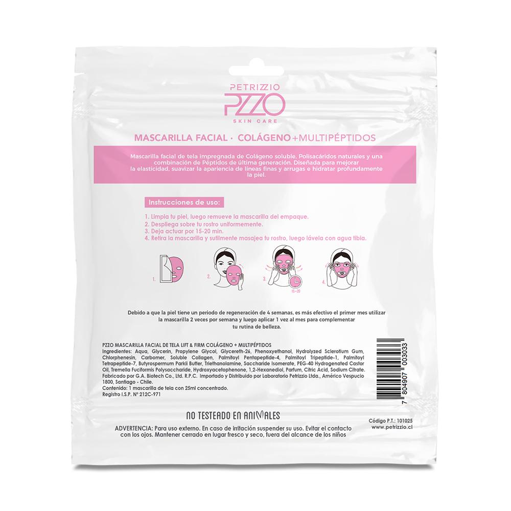 Mascarilla Facial de Tela Lift &amp; Firm Colágeno + Multipéptidos