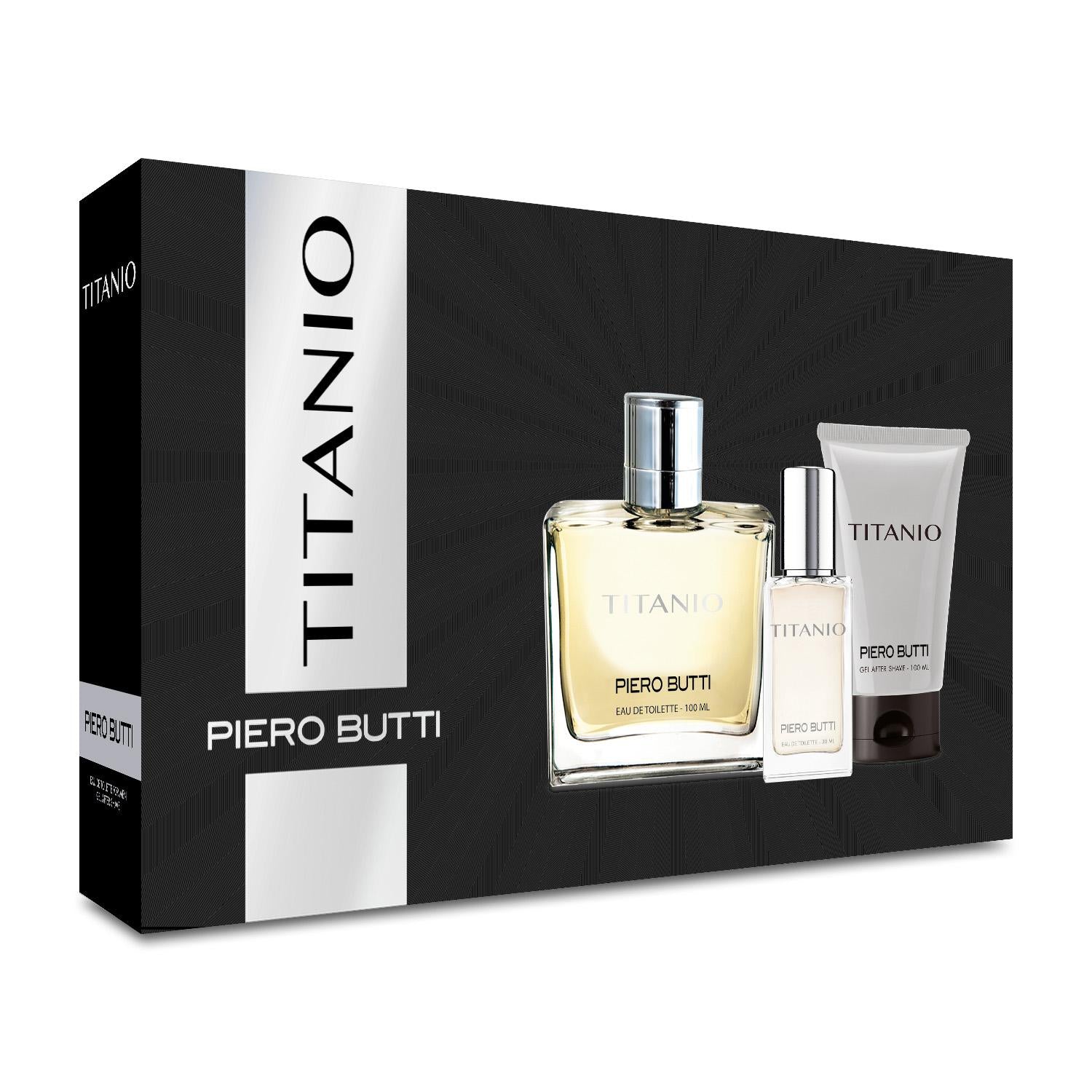 Set Perfume Titanio EDT + Miniatura y After Shave