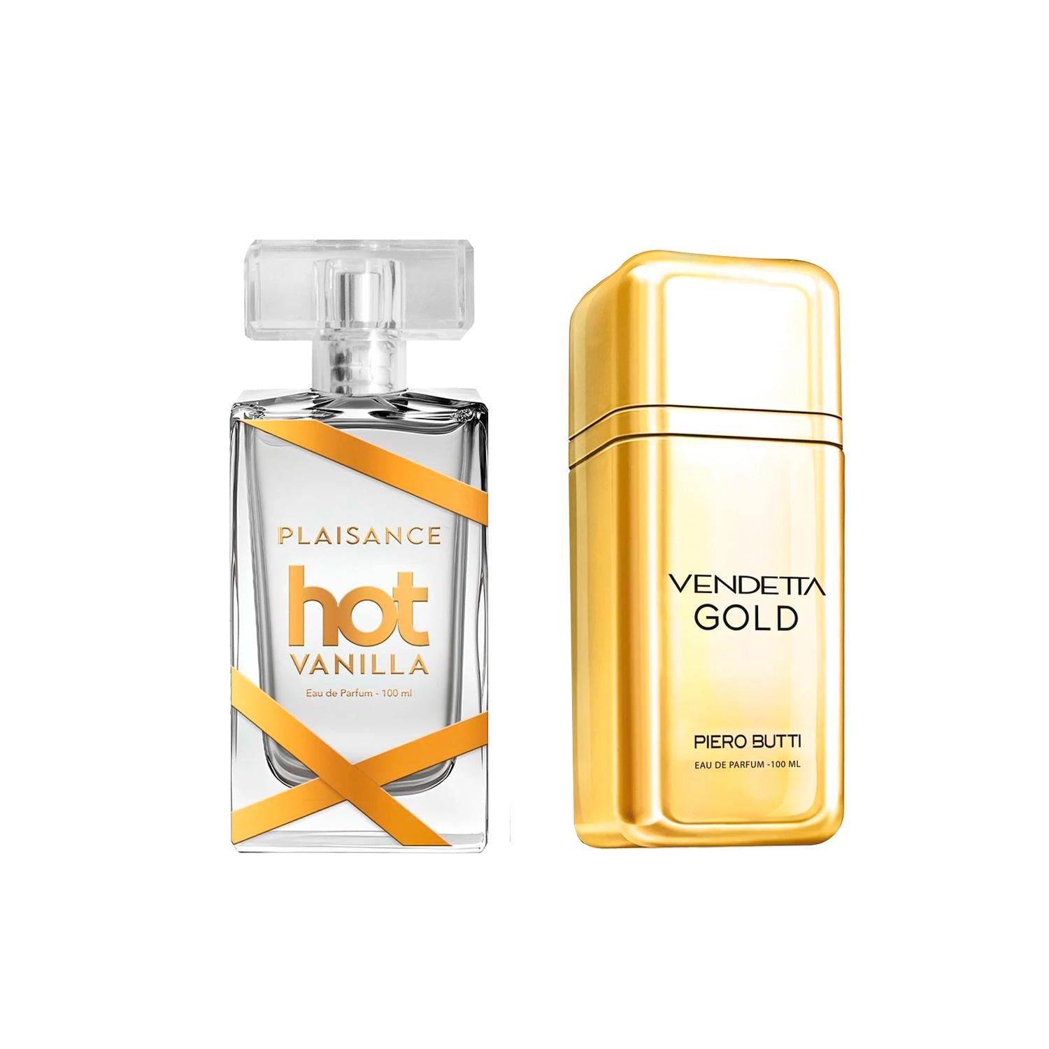 Set Duo Perfumes EDP Hot Vanilla + Vendetta Gold