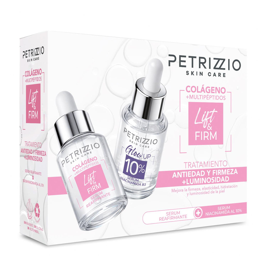Set Sérum Reafirmante Colágeno + Multipéptidos + Sérum Niacinamida 10% Glow Up