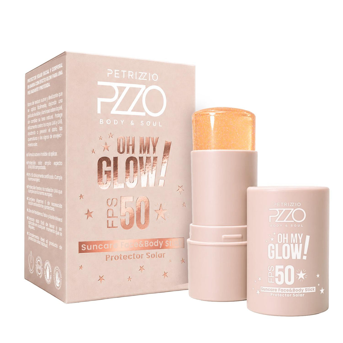 Protector Solar Facial y Corporal en Barra Efecto Glow FPS 50