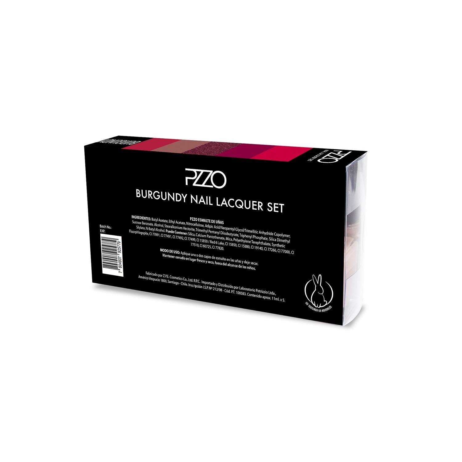 Set Esmaltes de Uñas Burgundy