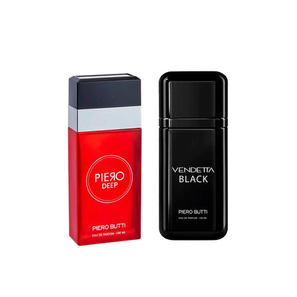 Set Duo Perfumes EDP Vendetta Black + Piero Red Deep