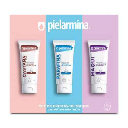 Set Tripack Cremas de Manos Castaña, Parafina y Maqui