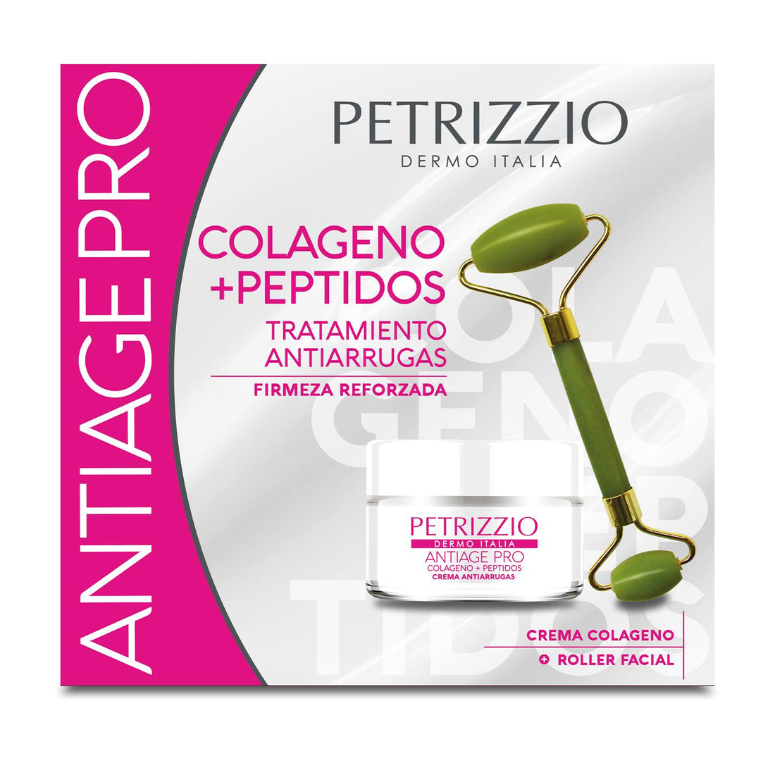 Set Crema Antiage Pro Colágeno Péptidos + Roller