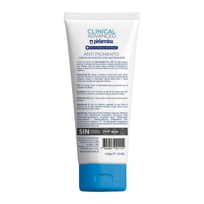 Crema de Manos Antipigmento FPS 15 Pielarmina Clinical