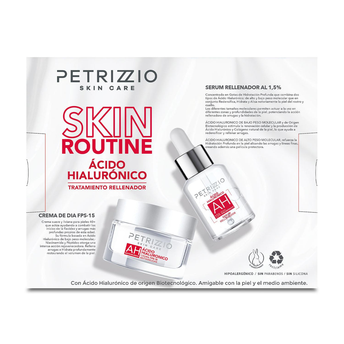 Set Crema Día FPS 15 + Sérum Ácido Hialurónico 1,5%