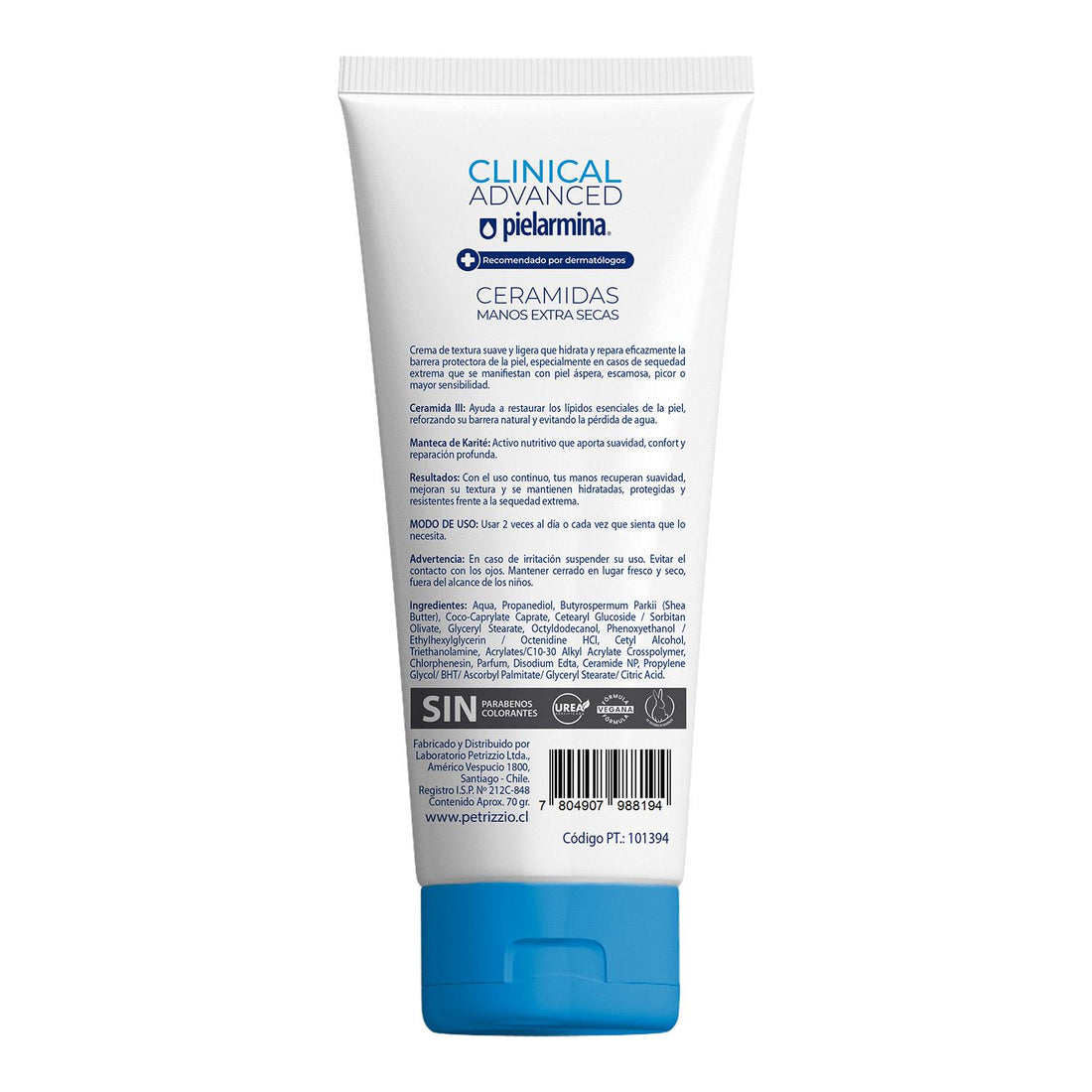 Crema de Manos Ceramidas Pielarmina Clinical