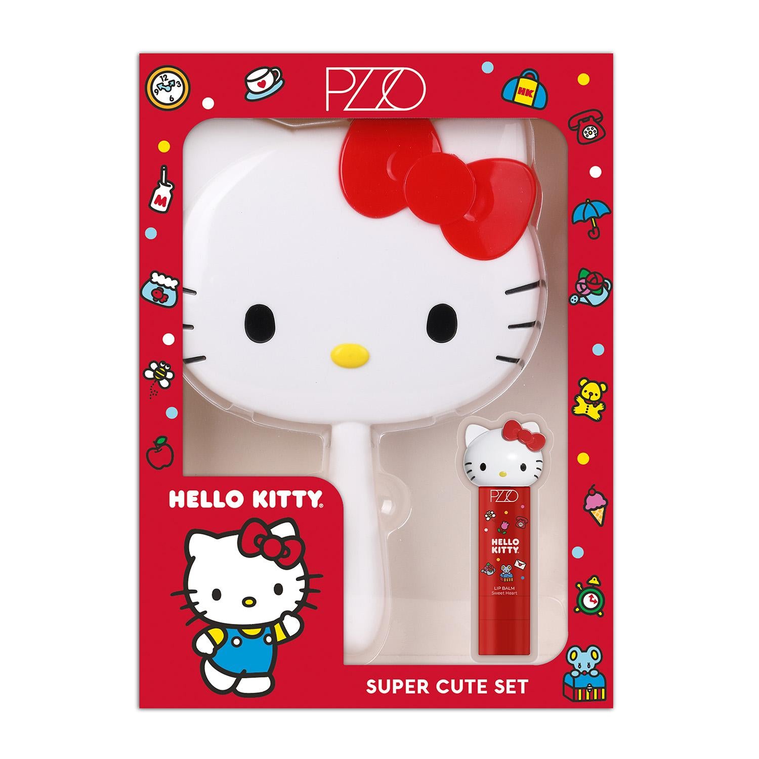 Set Lip Balm + Espejo Hello Kitty