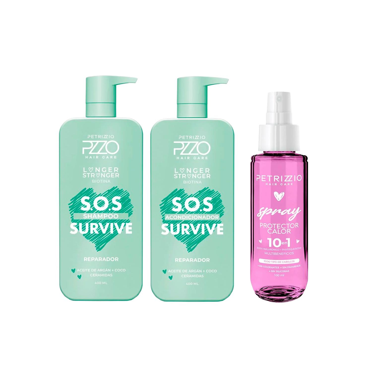Set Reparador SOS Survive + Spray Protector de Calor