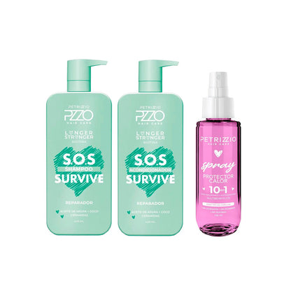 Set Reparador SOS Survive + Spray Protector de Calor