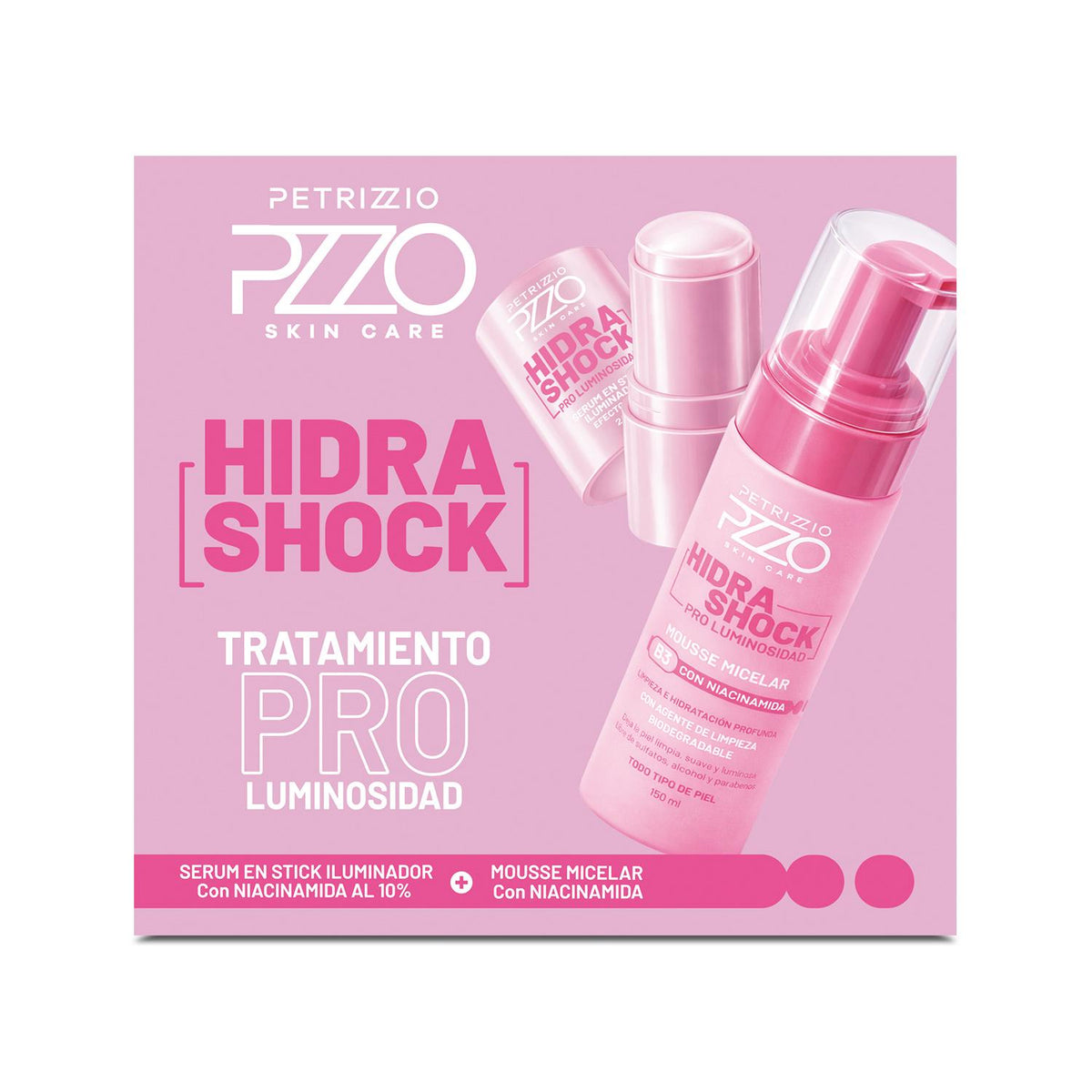 Set Sérum en Stick Iluminador + Mousse Micelar HidraShock Pro Luminosidad