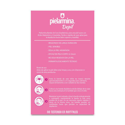 Bandas Depilatorias Faciales AH + Ceramidas Pielarmina Depil