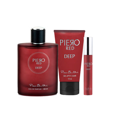 Set Perfume Piero Red Deep EDP 100 ml + Perfumero + After Shave